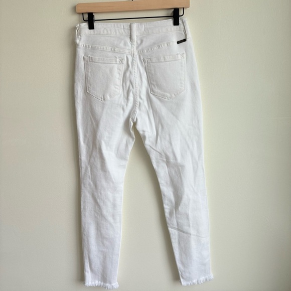 Kancan For Maurice’s Women’s White frayed distressed denim skinny jeans size 27 - Picture 8 of 9